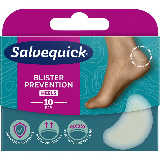 Пластырь для ног Salvequick Heels 10 шт