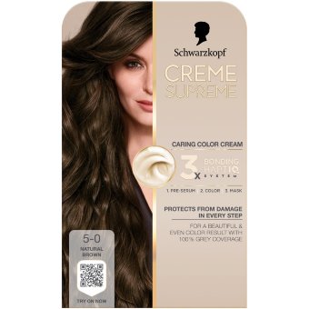 Крем-краска для волос Schwarzkopf Creme Supreme 5-0 натуральный коричневый