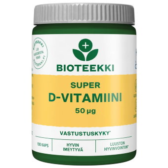 Витамин Д 50 мкг на оливковом масле усиленный Bioteekin Super-d 100 капсул