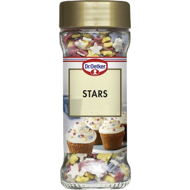 Кондитерская посыпка Dr. Oetker (цветные звезды) 40 гр