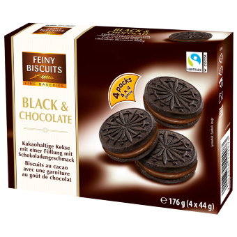 Печенье Feiny Biscuits black & chocolate 176 гр 