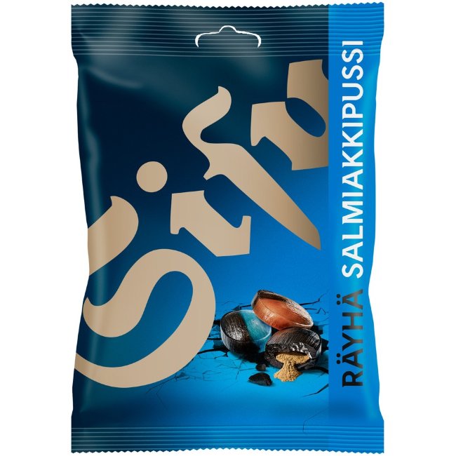 Мягкая смесь леденцов Sisu Räyhä Salmiakki 160 гр