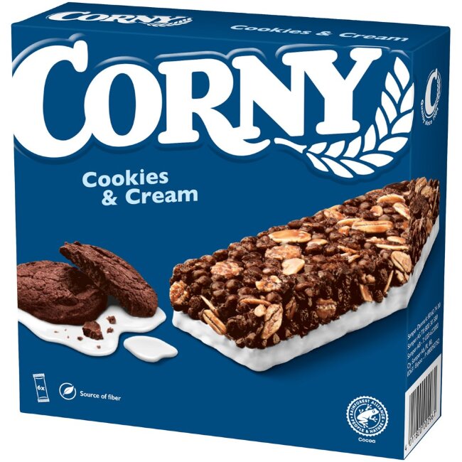 Мюсли-батончик Corny Cookies & Cream (уп 6 шт) 138 гр Мюсли-батончик Corny Cookies & Cream (уп 6 шт) 138 гр