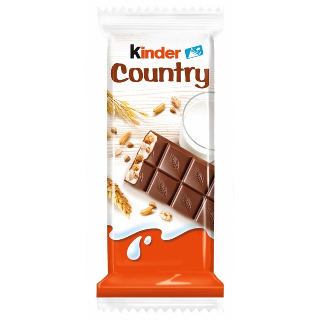 Хрустящий Kinder Country с тонким молочным шоколадом и молочной начинкой (59%) 200 гр