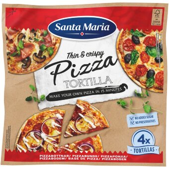 Пицца тортилья Santa Maria, основа для пиццы 4 шт 280 гр