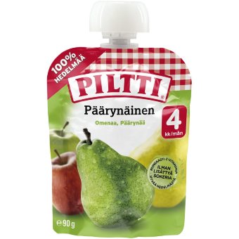 Piltti Пюре (яблоко, груша) с 4 месяцев 90 гр Piltti Пюре (яблоко, груша) с 4 месяцев 90 гр