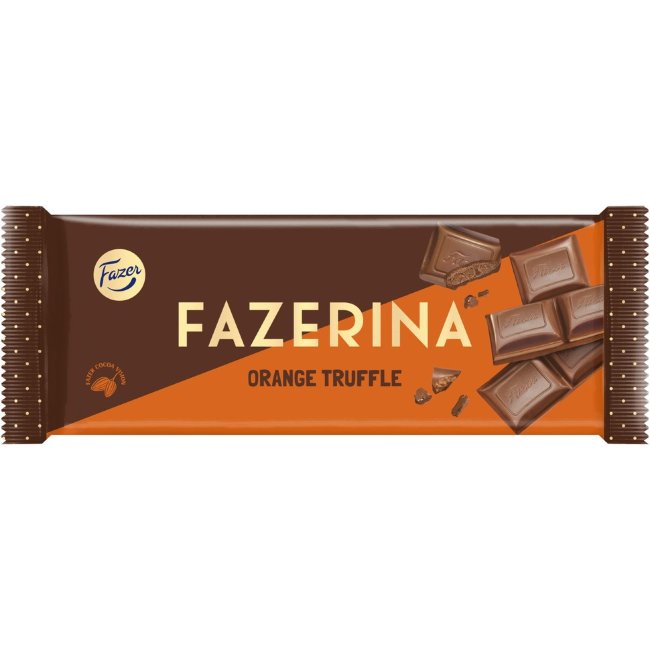 Молочный шоколад с трюфелем и апельсином Fazer Fazerina 99 гр
