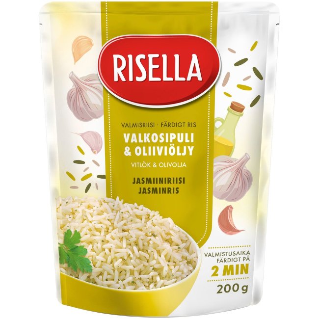 Готовый рис Risella с чесноком и оливковым маслом 200 гр