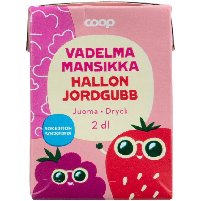 Напиток ( клубника, малина ) Coop 200 мл