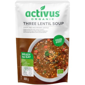 Органический суп из чечевицы ACTIVUS 400 гр