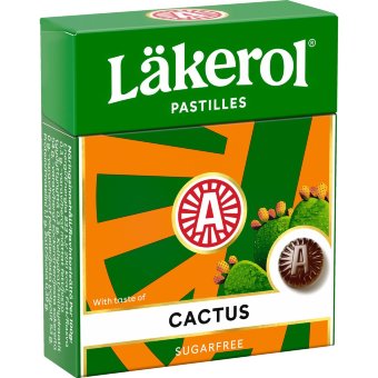 Лакричные пастилки без сахара (кактус) Läkerol Classic 25 гр