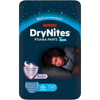 Подгузники-трусики для мальчиков Drynites 13+ лет, 9 шт.