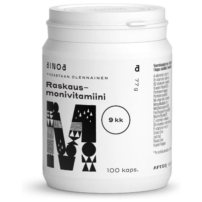 Ainoa Raskausmonivitamiini 100 kaps
