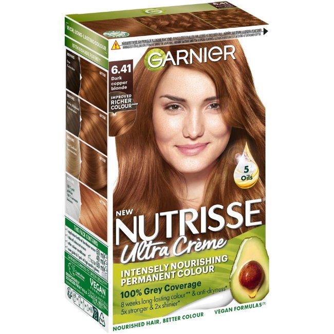 Краска для волос Garnier Nutrisse Ultra Crème 6.41 темно-медный блонд 1 шт