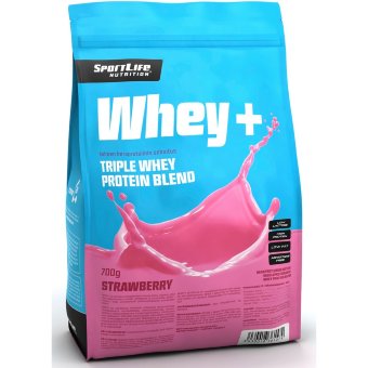 Сывороточный протеин SportLife Nutrition Whey+ клубника 700 г
