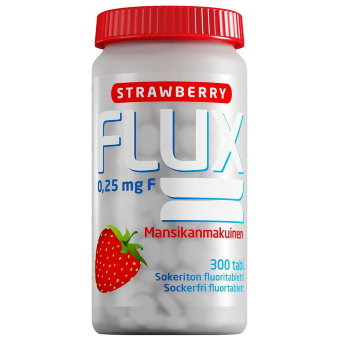 Flux strawberry для укрепления зубов со вкусом клубники 300 таб.