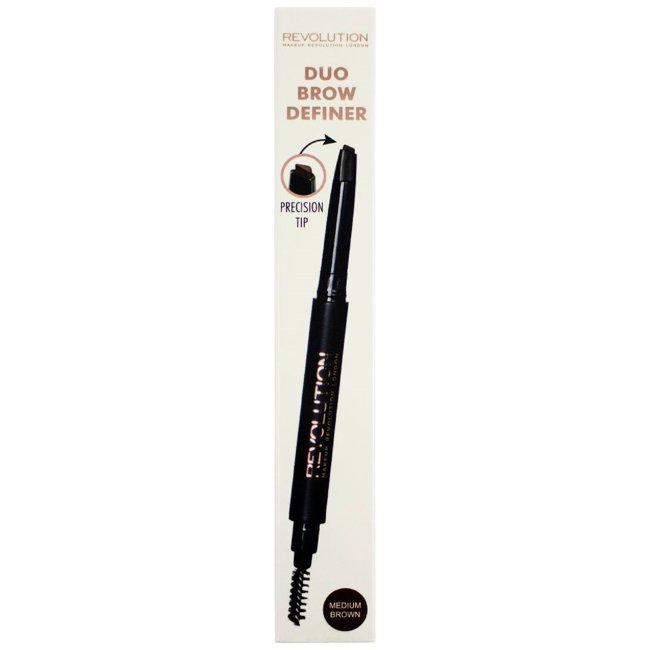 Карандаш для бровей Makeup Revolution Duo Medium Brown