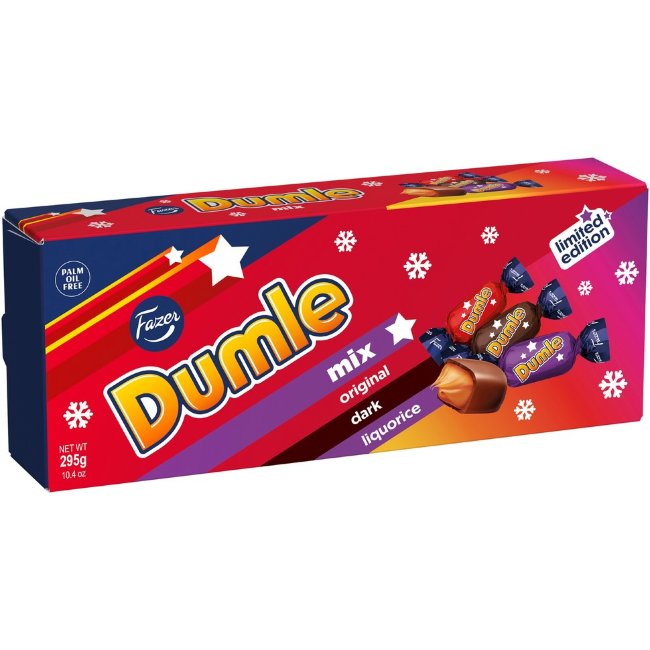 Ириски в шоколаде ассорти toffee Fazer Dumle Mix 295 гр