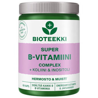Комплекс усиленных витаминов группы B Bioteekin Super-B 60 капс. Комплекс усиленных витаминов группы B Bioteekin Super-B 60 капс.