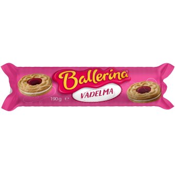 Печенье Ballerina 190 гр с малиновой начинкой Печенье Ballerina 190 гр с малиновой начинкой