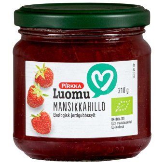 Органическое клубничне варенье Pirkka 210 гр