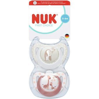 Пустышка ортодонтическая NUK First Choice Huvitutti Koko 1 (уп 2 шт)