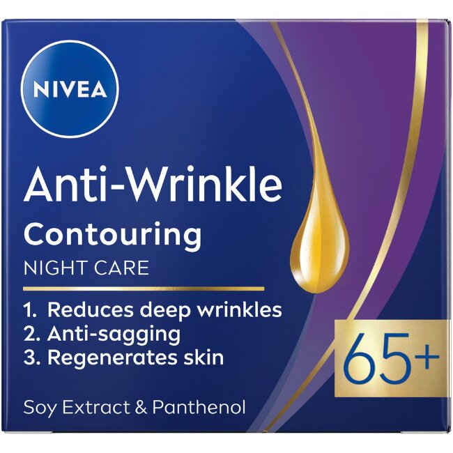 Ночной крем NIVEA Anti-Wrinkle + Contouring 65+ 50 мл Ночной крем NIVEA Anti-Wrinkle + Contouring 65+ 50 мл