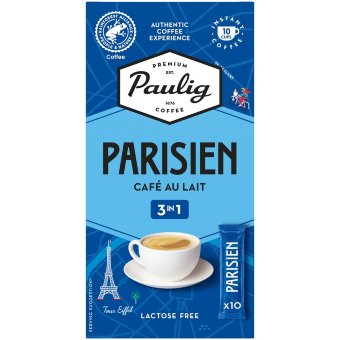 Растворимый кофейный напиток Paulig Parisien Café au lait 3in1 (уп 10 шт) 165 гр