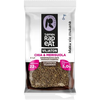 Хлебцы без глютена с семенами Чиа и морской солью Rosten 8 шт 170 гр Хлебцы без глютена с семенами Чиа и морской солью Rosten 8 шт 170 гр