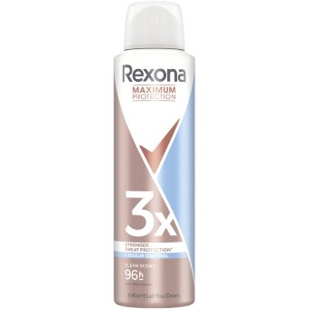 Антиперспирант-дезодорант Rexona Maximum Protection Clean Scent спрей 150 мл с защитой 96 ч
