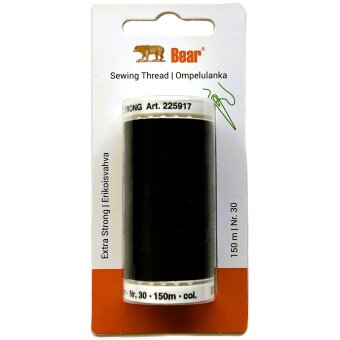Особопрочная швейная нить Bear karhulanka 150 м, черная