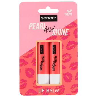 Бальзам для губ увлажняющий с жемчужным отливом Sence PEARL SHINE 2шт/уп 8,6 гр