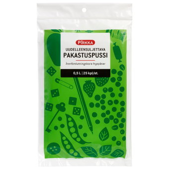 Пакеты для заморозки Pirkka 500мл 25шт Пакеты для заморозки Pirkka 500мл 25шт