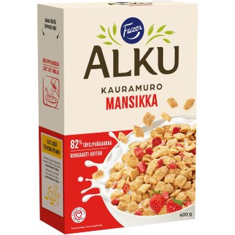 Хрустящие овсяные хлопья с клубникой Fazer Alku 400 гр Хрустящие овсяные хлопья с клубникой Fazer Alku 400 гр