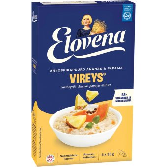 Порционная каша Elovena Вирейс ананас-папайя 175 гр