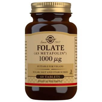 Фолиевая кислота Solgar Folaatti (Metafolin) 1000 µg, 60 табл