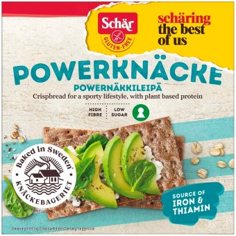Безглютеновые хрустящие хлебцы Schär Powernäkkileipä 225 гр Безглютеновые хрустящие хлебцы Schär Powernäkkileipä 225 гр