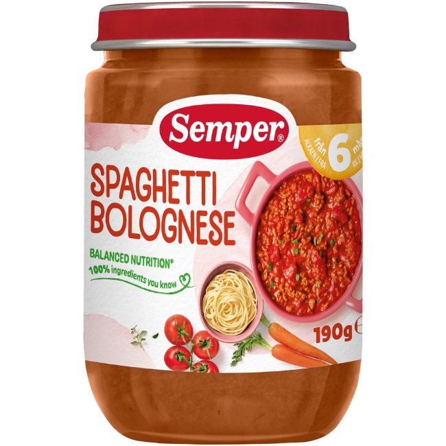 Детская паста Semper Spaghetti Bolognese 190 гр для детей от 6 мес
