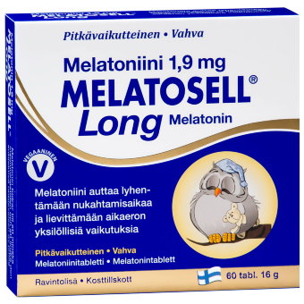 Препарат для сна с мелатонином Melatosell Long 1,9 мг 60 табл