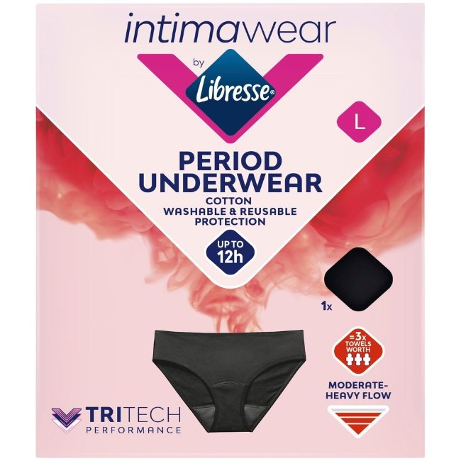 Многоразовые женские трусы для месячных Libresse Intimawear Hipster размер L