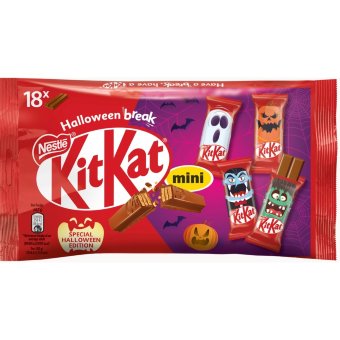 Мини-вафельные батончики Kit Kat, покрытые шоколадом на Хэллоуин  (18x16,7 г) 301 гр