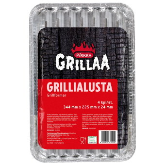 Форма для приготовления гриля и барбекю Pirkka 4шт 344x225мм