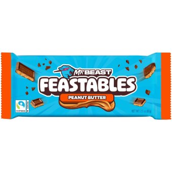 Молочный шоколад MrBeast Feastables с арахисовым маслом 60 гр