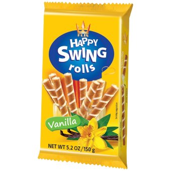 Вафельные трубочки Happy swing с ванильной начинкой 150 гр