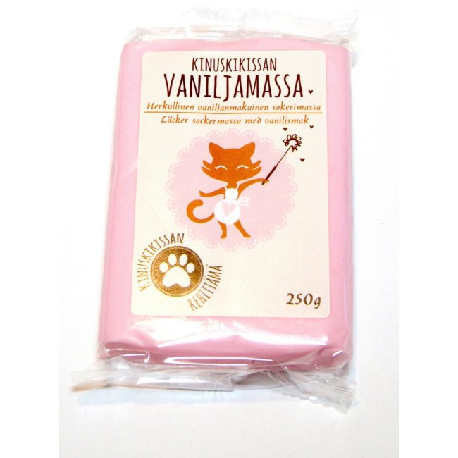 Сахарная масса Kinuskikissa 250 гр розовая