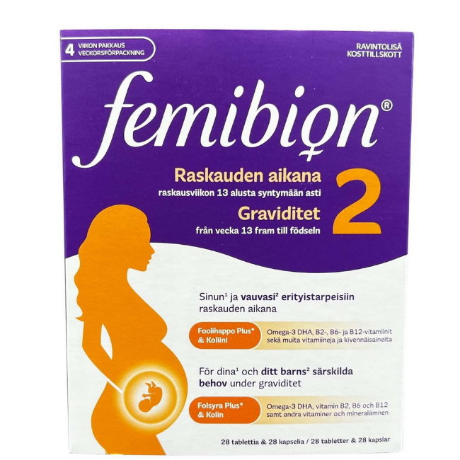 Мультивитамины для беременных Femibion 2 Фемибион 28 капс + 28 табл