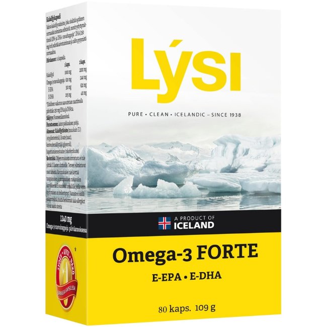 Витамины LYSI Омега-3 FORTE для всей семьи 80 капсул LYSI