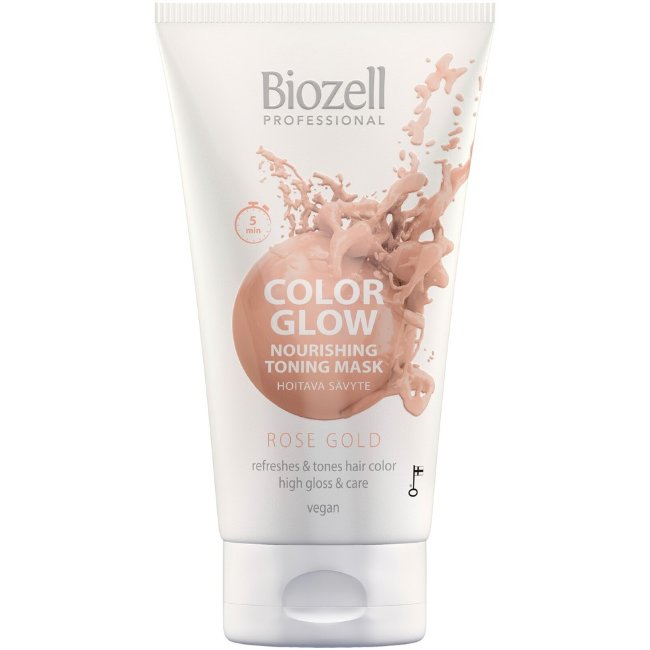 Уходовая тонирующая маска Biozell Color Glow Rose Gold 150 мл