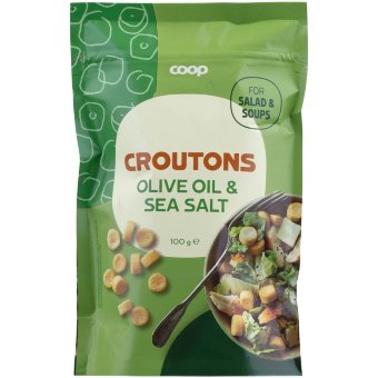 Гренки с оливками и морской солью Coop 100 гр Гренки с оливками и морской солью Coop 100 гр