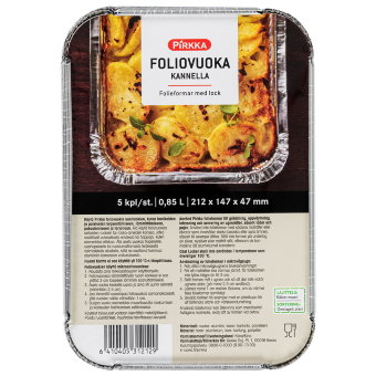 Алюминиевая форма для выпечки (с крышкой) Pirkka 0,85л 5шт